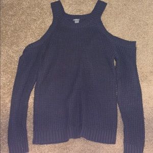 Cold shoulder sweater